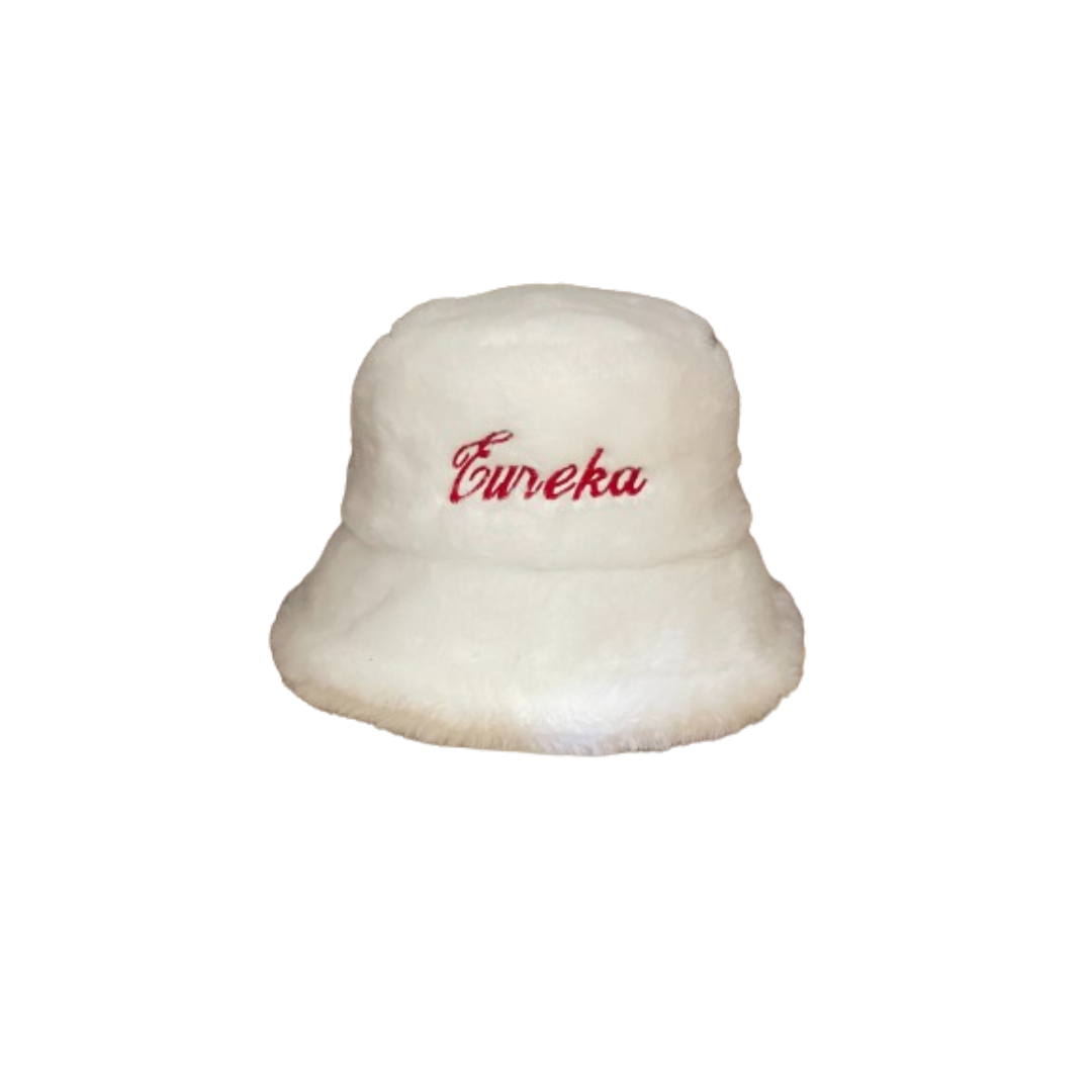 FUSION Fuzzy Bucket Hat - White/Red